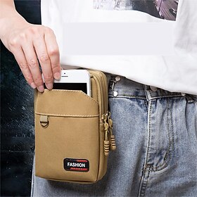 Men's Coin Purse Mobile Phone Bag Credit Card Holder Wallet Oxford Cloth Outdoor Daily Floral Print 098 Vertical Single Layer Black  Carabiner 098 Vertical Sin