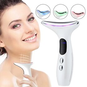 EMS Microcurrent Face Neck Beauty Device LED Photon Firming Rejuvenation Anti Wrinkle Thin Double Chin Skin Care Facial Massager