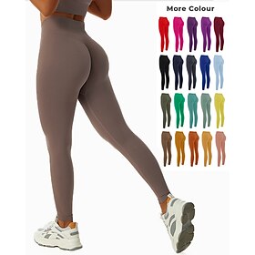 Dames Leggings Billenlift 4-weg stretch Sneldrogend Scrunch Butt Boot cut Yoga Fitness Pilates Panty
