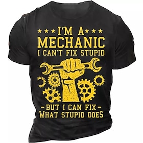 Men's T shirt Tee Tee Distressed T Shirt Graphic Mechanical Parts Crew Neck Clothing Apparel 3D Print Outdoor Casual Short Sleeve Print Fashion Designer Vintag
