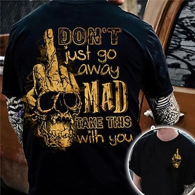 Halloween Men's Graphic Skull Hand T Shirt Tee Distressed T Shirt Short Sleeve T shirt 3D Print Crew Neck Shirt Vintage Fashion Designer Casual Daily Outdoor 1