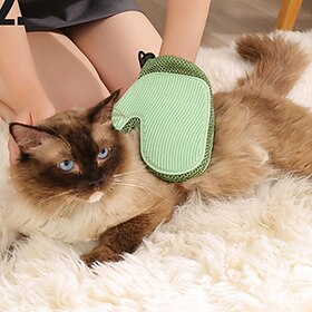 Dog Cat Brushes Cleaning Pet Grooming Glove Silica Gel Brush Dog Clean Supply Baths Massage Washable Durable Easy to Use Pet Grooming Supplies Blue Green Beige