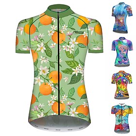 21Grams Women's Cycling Jersey Short Sleeve Bike Jersey Top With 3 Rear Pockets Mountain Bike MTB Road Bike Cycling UV Resistant Breathable