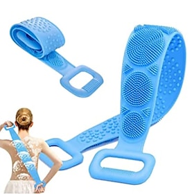 Silicone Back Scrubber Shower Brush Strap