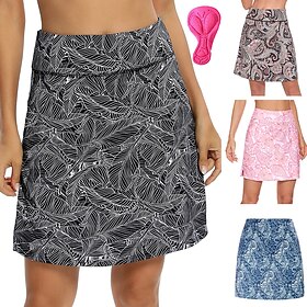 21Grams Women's Cycling Skort Skirt Bike Skirt Bottoms Mountain Bike MTB Road Bike Cycling Sports 3D Pad Cycling Breathable Quick Dry Black