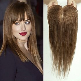Women's Remy Human Hair Toupees Straight Capless Classic / Women / Best Quality Party / Party / Evening / Evening Party