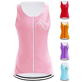 21Grams Women's Cycling Vest Cycling Jersey Sleeveless Bike Jersey Top With 3 Rear Pockets Mountain Bike MTB Road Bike Cycling Breathable M
