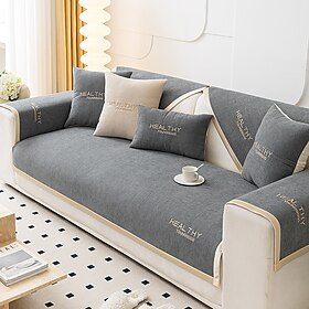 Sofamatte Sofabezug Couchüberwurf Anti-Katzen-Kratzer-Sofa-Sitzauflage Schnittbezug für Sessel Loveseat 4- oder 3-Sitzer L-Form für Kinder, Haustiere, Katzen (