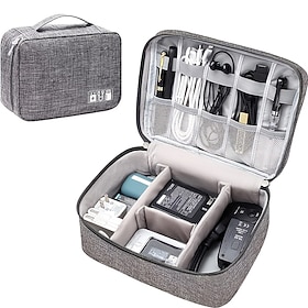 Electronics Organizer, Travel Universal Cable Organizer Bag, Waterproof Electronics Accessories Storage Cases, Storage Organizer For Cable, Charger, Phone, USB