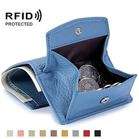 Genuine Leather Women Wallets and Purses Fashion Small Wallet with Mini Coin Pocket Rfid Blocking Purse