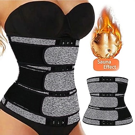 Body Shaper Sweat Waist Trimmer Sauna Belt Sports Neoprene Yoga Gym Workout Pilates Adjustable Durable Weight Loss Tummy Fat Burner Hot Sweat For Women Home Ou