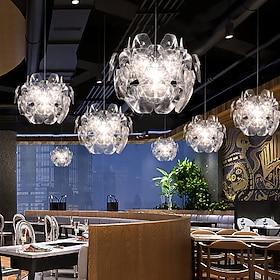 LED Pendant Light 60cm Flower Design Modern Acrylic Chandelier Pendant Lamp Exquisite Ceiling Lighting Decorative Ceiling Light for Living Room Hallway Bedroom