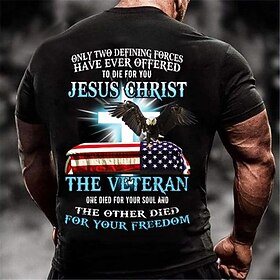 Men's T shirt Tee Tee Graphic Eagle National Flag Crew Neck Clothing Apparel 3D Print Outdoor Casual Short Sleeve Print Vintage Fashion Designer