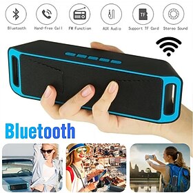 Portable Wireless Bluetooth Speakers Built-in 1800mAh Battery Power Bank Outdoor Portable TWS Speakers with Powerful Rich Bass Loud Stereo Sound 33ft Wireless