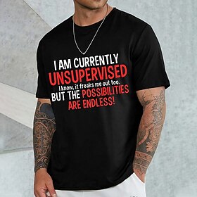 Men's Plus Size T shirt Tee Big and Tall Graphic Crewneck Short Sleeves Summer Streetwear Stylish Casual Tops Outdoor Going out Tops
