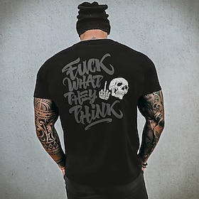 Men's Plus Size T shirt Tee Big and Tall Graphic Crewneck Print Short Sleeves Streetwear Stylish Casual Tops Outdoor Going out Tops