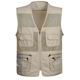 Per uomo Gilet Gilet da pesca Gilet da escursione Gilet senza maniche Giacca Gilet Esterno Per eventi Streetwear Moderno Estate Primavera Tasche Asciu