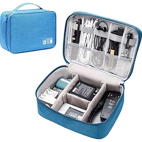 Electronics Organizer, Travel Universal Cable Organizer Bag, Waterproof Electronics Accessories Storage Cases,Charger, Phone, USB, SD Card, Hard Drives, Power