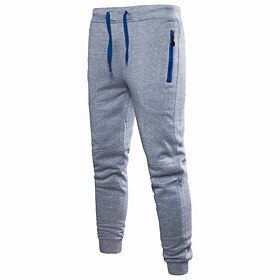 Men's Sweatpants Joggers Trousers Track Pants Patchwork Drawstring Elastic Waist Color Block Full Length Sports Outdoor Daily Wear Basic Ca