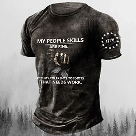Men's T shirt Tee Tee Graphic Skulls Crew Neck Clothing Apparel 3D Print Outdoor Casual Short Sleeve Print Vintage Fashion Designer