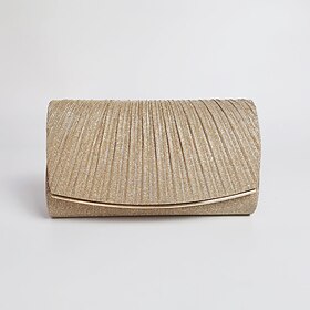 Women's Glitter Evening Clutch Purse  Elegant Metallic Party Handbag with Gold Chain, Stylish Envelope Bag for Weddings, Proms  Special Occasions