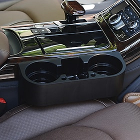 Car Seat Slotted Storage Box Car Water Cup Holder Black Multifunction Seat Gap Storage Bag For Car Seat Gap Filler With Phone Cup Holder Car Interior Crevice O