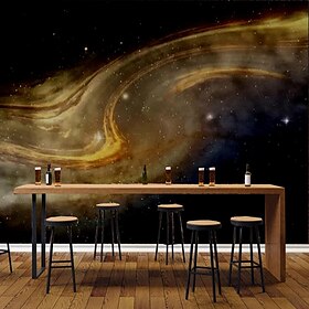 Botanical Art Deco 3D Star  Map Comtemporary Classic Wall Covering Canvas Material Self Adhesive Wallpaper Mural Wall Cloth Room Wallcoveri