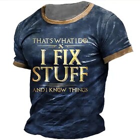 Men's T shirt Tee Graphic Letter Crew Neck Clothing Apparel 3D Print Outdoor Daily Short Sleeve Print Fashion Designer Vintage