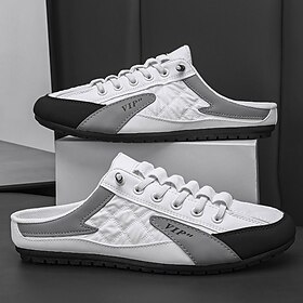 Baskets décontractées à enfiler pour hommes avec design à talon ouvert, style à lacets léger – idéales pour l'été et le confort au quotidien