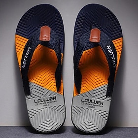 Men's Stylish Flip-Flops with Textured Sole – Comfortable Beach Sandals for Summer Casual Wear