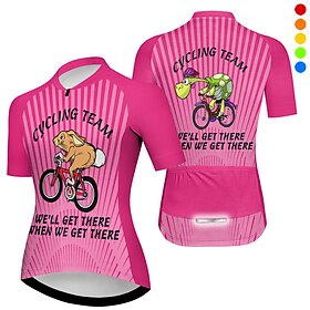 21Grams Women's Cycling Jersey Short Sleeve Bike Jersey Top With 3 Rear Pockets Mountain Bike MTB Road Bike Cycling Breathable Quick Dry Mo