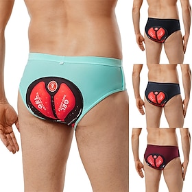 Per uomo Tinta unica Pantaloncini intimi da ciclismo Pantaloncini da bici Pantaloncini imbottiti 3D Bicicletta Pantaloncini imbottiti / Fondello Panta