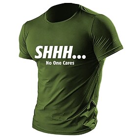 T shirt Tee Graphic Tee Casual Style Classic Style Graphic Prints Letter Printed Crew Neck Clothing Apparel Hot Stamping Outdoor Street Short Sleeve Green Zipp