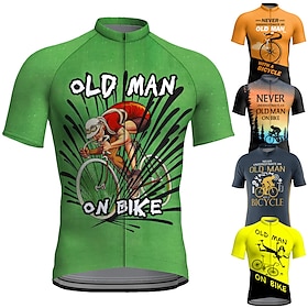 21Grams Men's Cycling Jersey Short Sleeve Bike Top With 3 Rear Pockets Mountain Bike MTB Road Bike Cycling Breathable Quick Dry Moisture Wi