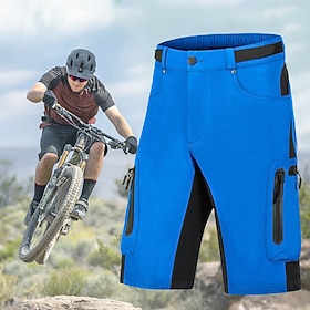 Per uomo Patchwork Pantaloncini MTB Bicicletta Shorts larghi Pantaloncini MTB Mountain Bike MTB Ciclismo su strada Gli sport Cuscinetto 3D Asciugatura