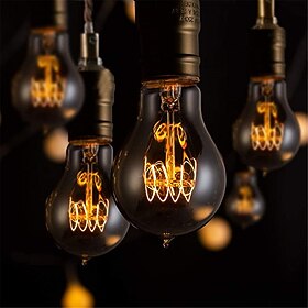 Ampoule à incandescence vintage edison, ampoule décorative à intensité variable a19 40w e27 pour appliques murales, plafonnier 220-240v, 1 pièce