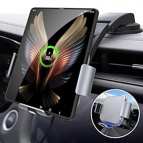 StarFire Wireless Car Charger For Galaxy Z Fold 4 3 2 iPhone Samsung W22 W21 Foldable Phone Holder Dual Coil Car Chargers Fast Charging