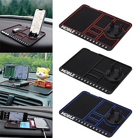Dashboard Phone Holder Portable Multifunction Anti-Slip Phone Holder for Car Dashboard Compatible with Samsung Galaxy iPhone Phone Accessory
