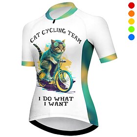 21Grams Women's Cycling Jersey Short Sleeve Bike Jersey Top With 3 Rear Pockets Mountain Bike MTB Road Bike Cycling Breathable Quick Dry Mo