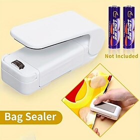 Portable Bag Heat Sealer, Plastic Package Storage Bag Snack Sealer Clip Mini Sealing Machine Handy Sticker Seal For Food Snack Gadgets