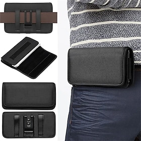 Phone Holster Case Nylon Cell Phone Belt Clip 4.7-6.8inch Pouch Carrying Case Waist Bag For iPhone 13 12 Samsung Galaxy