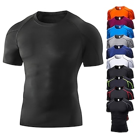 Arsuxeo Men's Compression Shirt Running Shirt Short Sleeve Tee Tshirt Breathable Quick Dry Lightweight Fitness Gym Workout Running Sportswe