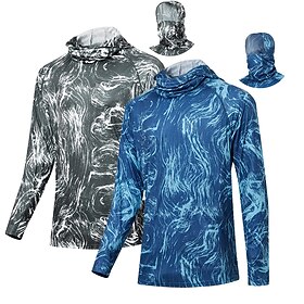 Men's Fishing Shirt Performance Shirt Hooded Outdoor Long Sleeve Sun Protection UPF50 Breathable Quick Dry Lightweight Top Summer Spring Autumn Outdoor Fishing
