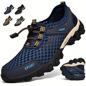 Men's Breathable Mesh Trail Running Shoes – Lightweight Non-Slip Outdoor Athlet…