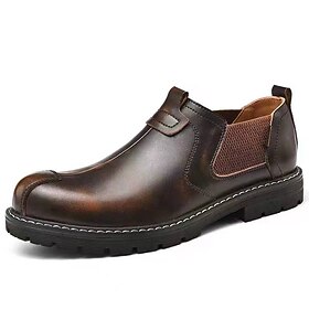 Men's Boots leather shoes low top men's shoes spring and autumn british style retro casual leather shoes trendy men's martin boots leather boots tooling short