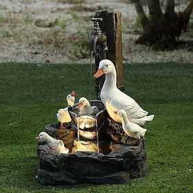 Solar Garden Animal Statue Light – Duck or Squirrel