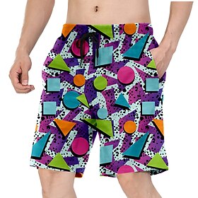 Doll Retro Vintage 1980s Beach Shorts Men's Costume Vintage Cosplay Vacation Beach Shorts
