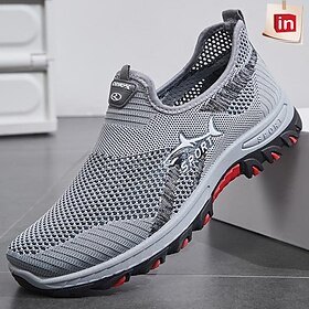 Men's Breathable Mesh Slip-On Sports Shoes - Lightweight, Comfortable Running Sneakers for Outdoor Activities