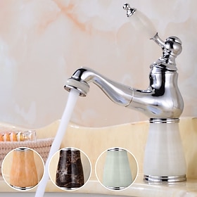 Badezimmerarmatur, Spültischmischer, Waschtischarmaturen kurz/hoch, einzelne Keramikgriff-Behälterhähne mit Kalt- und Warmschlauch für Waschraumbad