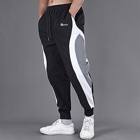 Men's Athletic Pants Sweatpants Joggers Trousers Pocket Color Block Comfort Breathable Outdoor Daily Going out Fashion Casual Black Army Green